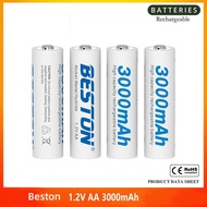 Beston 1.2V AA 3000mAh Ni-mh Rechargeable battery for mouse high performance battery