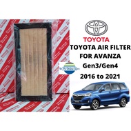 TOYOTA AVANZA 2016 to 2021 AIR FILTER HIGH QUALITY Part Number: 17801-0Y040