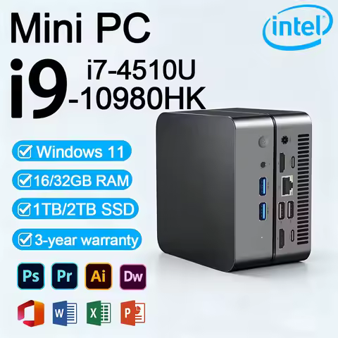 Intel i9 10980HK Mini PC Windows 11 Core i7 4510U 16GB 32GB RAM 512GB 1TB SSD WIFI6 BT5.2 Office stu