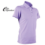 RIGHTWAY Outrefit Collared T-Shirt - Lavender Purple / White QD25