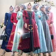 TERMURAH Gamis Brukat Pearly dress Brokat 2024 kekinian cantik simpel elegan mint dan sage warna cho