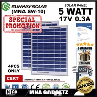 SUNWAY SOLAR 5W 5Watt 9V Polycrystalline Cells Solar Panel Module Battery Charger RV 2PCS (READY STO