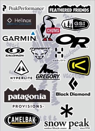 ชุดสติ๊กเกอร์กลางแจ้ง A4 - Snow Peak และ DOD Coleman Designs | Versatile Camping & Hiking Stickers