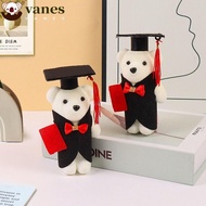 VANES Bachelor Bear Plush Toy, Graduation Season Celebrate Party Graduation Bear Doll, Cute Soft 14cm Congratulation Doctor Cap Bear Toy Birthday Gift