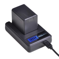 1Pack VW-VBT380 VW-VBT190 Battery + LCD USB Charger for Panasonic HC-V210, HC-V250, HC-V380, HC-V510