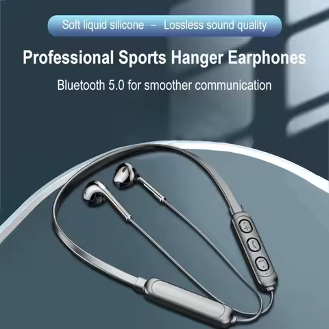 5.0 Neckband Sports Earphone Neck-Hanging Type Bluetooth Headset Bluetooth Headphone Earphones With 