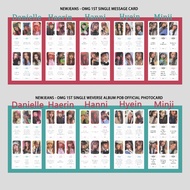Kpop Nwjns Women's Team Event Album NJ - OMG 1st Single Photo Card