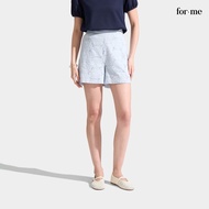 ForMe Eyelet Shorts For Women Cotton Shorts High Waist Shorts For Women