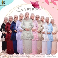 SAFIRA KURUNG KEBAYA LABUH SULAM JBE BLACK, NUDE, WHITE, CHAMPAGNE, MAROON, SAGE GREEN