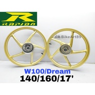 Sport Rim RAPIDO HONDA Ex5 Dream 110 FI Wave100 501 140/160/17' Racing Boy RCB Accessories 1.4x1.6x1