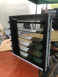 60cm X 60cm Aluminum Jalousie window w/ 1x2” tubular framing