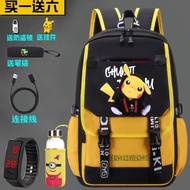 Pikachu Budak Lelaki Beg Kanak-kanak Lelaki Pelajar Sekolah Rendah Fesyen Ringan Beg Galas Anime Sek