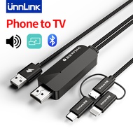vsfr Unnlink TV Cable Mirror Cast Lighing Phone to HDMI Converter with Bluetooth Audio for iPhone HD