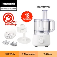 Panasonic Food Processor (2.4L , 5 Accessories) MK-F310WSK