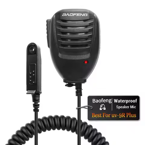 Baofeng Walkie Talkie UV 9R Plus Speaker Microphone 2 Way Radio Waterproof PTT Speaker Mic for UV9R 