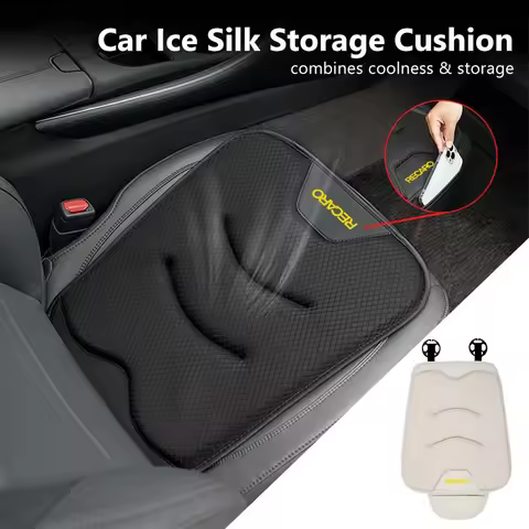 For Recaro Car Ice Silk Cushion Front Rear Seat Cover Protector Storage Bag