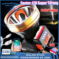 LED Senter Kepala Super Terang Lampu Cas Depan Kepala Anti Air Waterproof Charger Senter Camping Hea