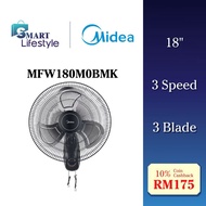 Midea 3 Blades 18 Inch Industrial Wall Fan With 3 Speed Levels MFW180M0BMK