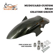 MUDGUARD CUSTOM RS150 GRAYISH GREEN / GREY / HONEYCOMB CARBON RAINBOW / PINK / RED / YELLOW