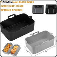 MUNDAN Air Fryer Basket, Reusable Silicone Air Fryer Baking Tray, Rectangle Rectangle Basket Contain