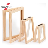 3 Pieces Paper Making Wooden Paper Making Mould Papermaking Screen Kit 3 Size Frame for DIY  (A7, A6