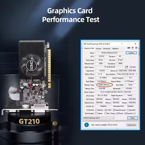 GT210 1G Graphics Card with DVI VGA HDMI-Compatibe Port Video Card PIC Express2.0 Low Profile Graphi
