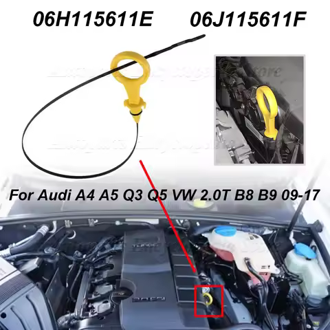 For Audi A4 A5 Q3 Q5 VW 2.0T B8 B9 2009-2017 Car Parts 06J115611F Auto Engine Oil Dipstick Car Engin