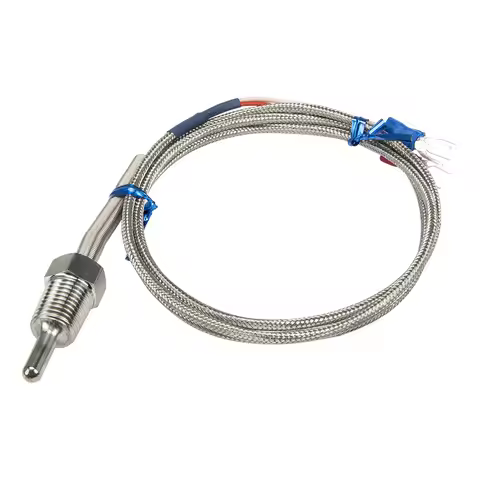 FTARP09 PT100 type 1m metal braided cable 30mm probe head RTD temperature sensor 1/8 1/4 3/8 1/2 3/4