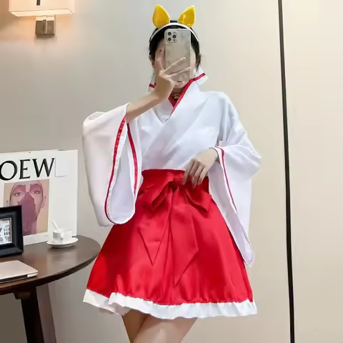 2026 Plus Size Japanese Anime Kikyo Kimono Cosplay Women's Costume Fox Spirit Kitsune Kami Oinari Sa
