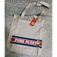 Punk Berry Bangkok Canvas Box Tote Bag Grey