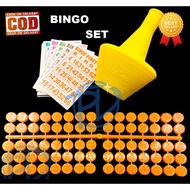 PD BINGO SET / BINGO CARDS BOLILIO AND SHAKER GAMES PLASTIC CHIPS BINGO PLAY FAMILY