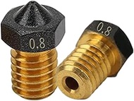 2 Pack Upgrade E3D V6 Nozzle PTFE Coated Brass Non-Stick PLA Extruder Print Head Nozzle for 1.75mm E