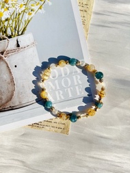 鈦金貔貅 鈦晶 月光石 藍綠晶 天然石 水晶 手鍊 手環 客製