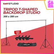 Photo Background Stand Large Backdrop Pole3m 280x300cm