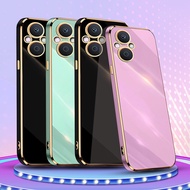 OPPO Reno 8Z Reno 7Z Phone Casing Reno8Z Reno7Z Soft Case Gold Edge Colorful Silicone Protect Cover