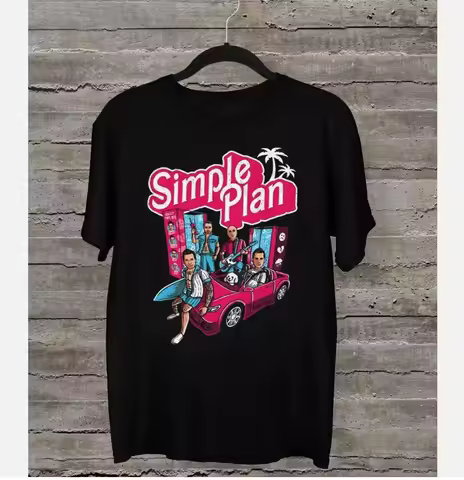Simple Plan Tour 2023 Short Sleeve Black Cotton All Size Shirt