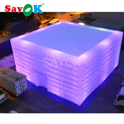 SAYOK Giant Inflatable Tent Cube Booth Inflatable Cube Tent Room Foldable Outdoor Camping for Weddin