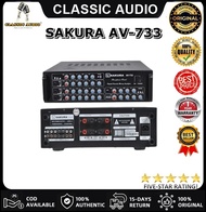 SAKURA AV-733 450W X 2 Karaoke Mixing Amplifier (Black) CLASSIC AUDIO | (ORIGINAL)