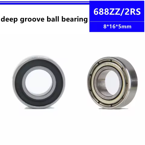 50/100pcs 688ZZ 688-2RS 8x16x5mm L-1680HH miniature deep groove ball bearing 688Z 688-2Z 688 688RS 8