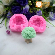 3D banyan tree silicone mold for jelly cake decoration