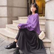 Chân váy dài xếp ly 3 tầng Ulzzang - Chân váy dài dáng xòe [Ảnh thật] hàng có sẵn tại Hana Store