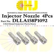 4PCS Diesel Fuel Injector Nozzle Tips DLLA158P1092 for Isuzu 4HK1 6HK1 8-97602485-4 8-97602485-6 8-9
