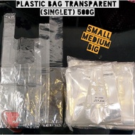 PP TRANSPARENT SINGLE BAG (500G) CLEAR Plastic BAG Small Plastic BAG | SIMPLE SIMPLE | Big Big Big B