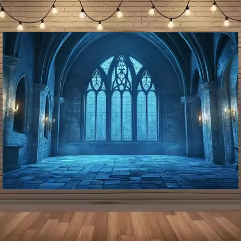 1Pcs 2D Background Cloth Wonderland Magic Castle Background Cloth - Add a Mysterious Atmosphere to Y