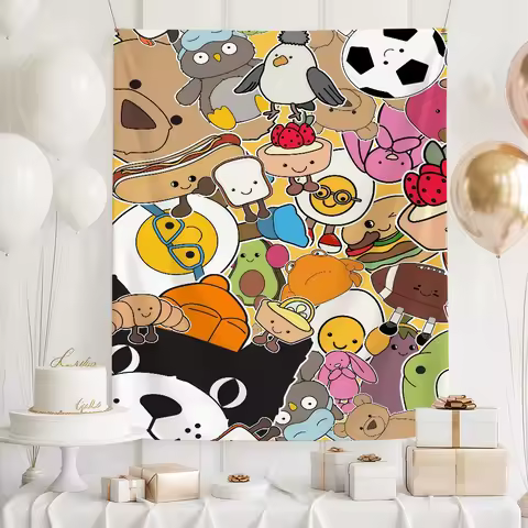 Brand J-Jellycat cute kawaii flag Custom Camping Garden Decor Party Backdrops Wall Art Family Gifts