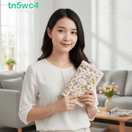 TN5WC4 Button Notebook for Money, Flower Printed Daily Plan Cash Budget Ledger, Efficient A6 Anti-sp