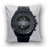 ACDC AC DC BAND Men's Watch Cool Stainless Steel Black Iron Latest Premium 01 Waterproof