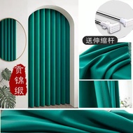 Fitting Room Door CurtainFitting Room Door Curtain Arched Door Partition Curtain Circular Arc Door Clothing Store Punch-Free Cloth Curtain Bathroom Dressing Room Curtain
