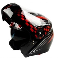 Mũ bảo hiểm lật hàm 2 kính GXT 2016 tem đen đỏ