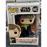 Funko Pop Star Wars LUKE SKYWALKER with GROGU ** 482** (The Mandalorian) Figure LUKE/Groku
